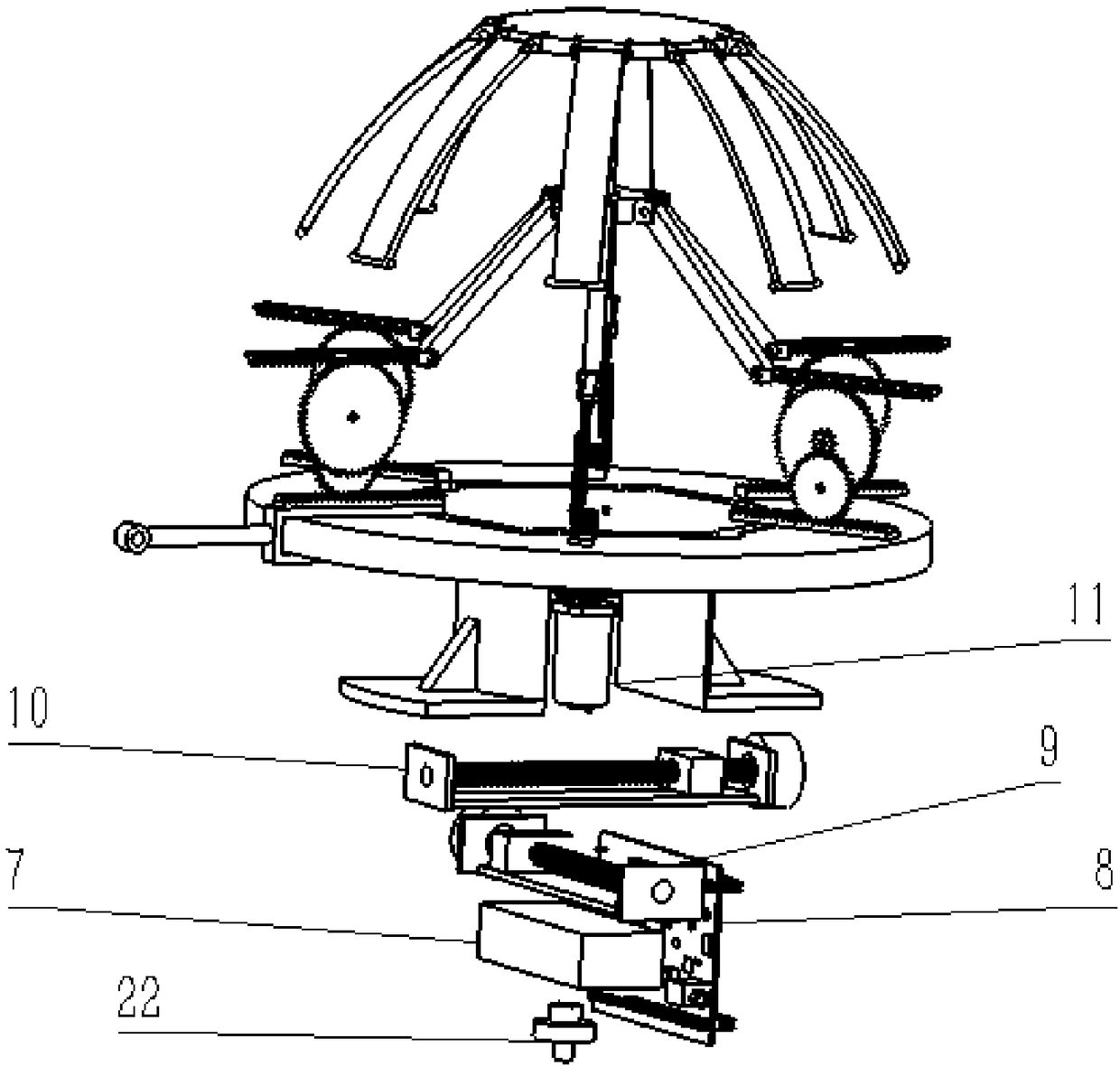 Deformable mechanical jellyfish based on cam-gear compound transmission