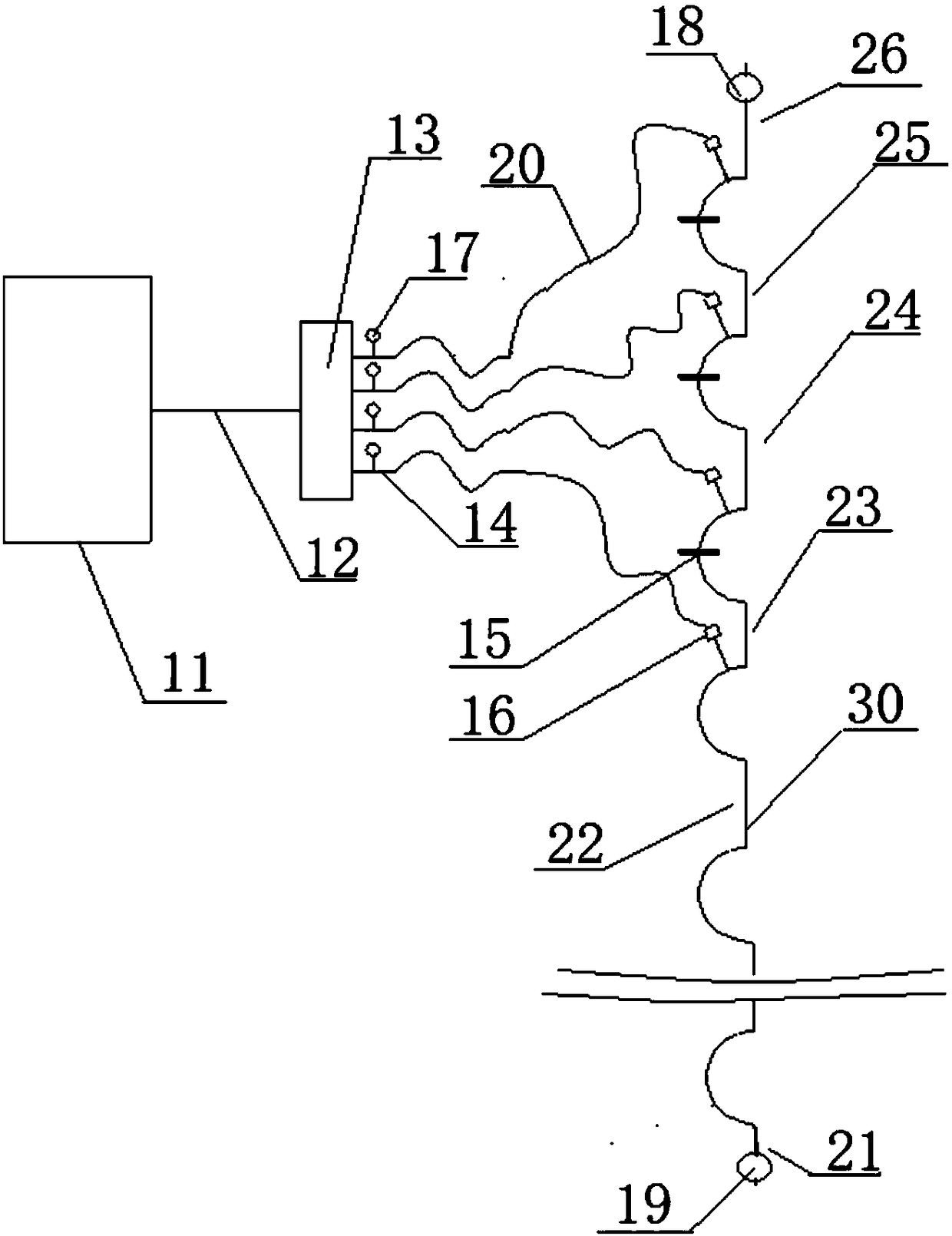 A method for repairing the cooling water pipe of the stave of a blast furnace, its structure, and a pressure leak detection device