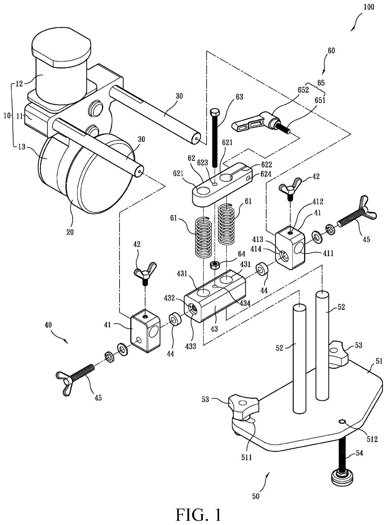 Structure of power carpentry feeder machine