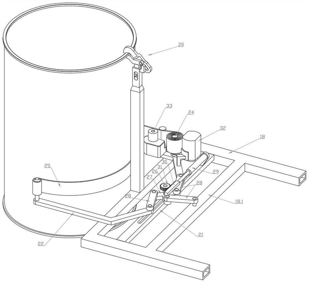 Oil drum lifting device and forklift