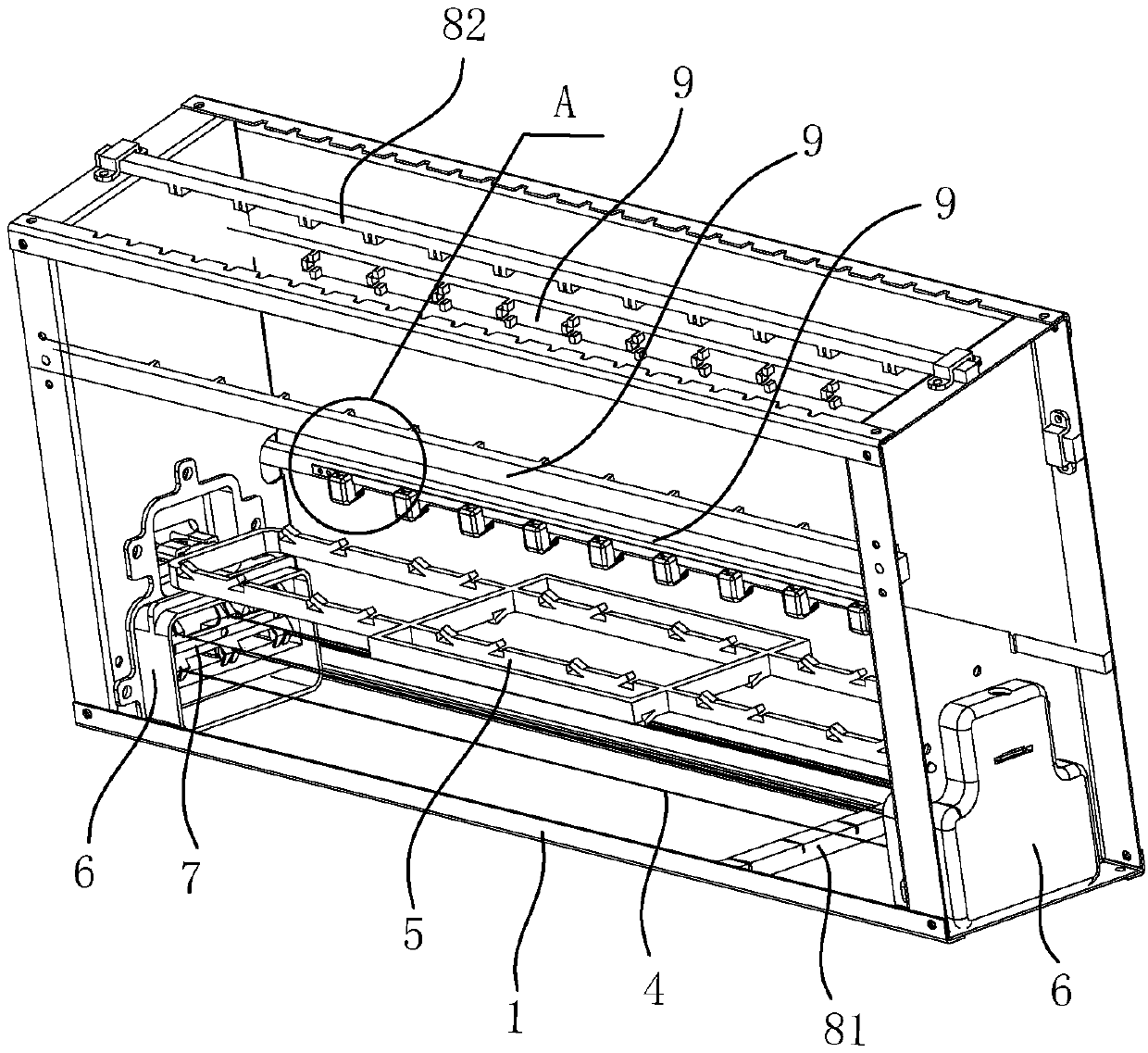 Electrostatic purification device and range hood provided with same