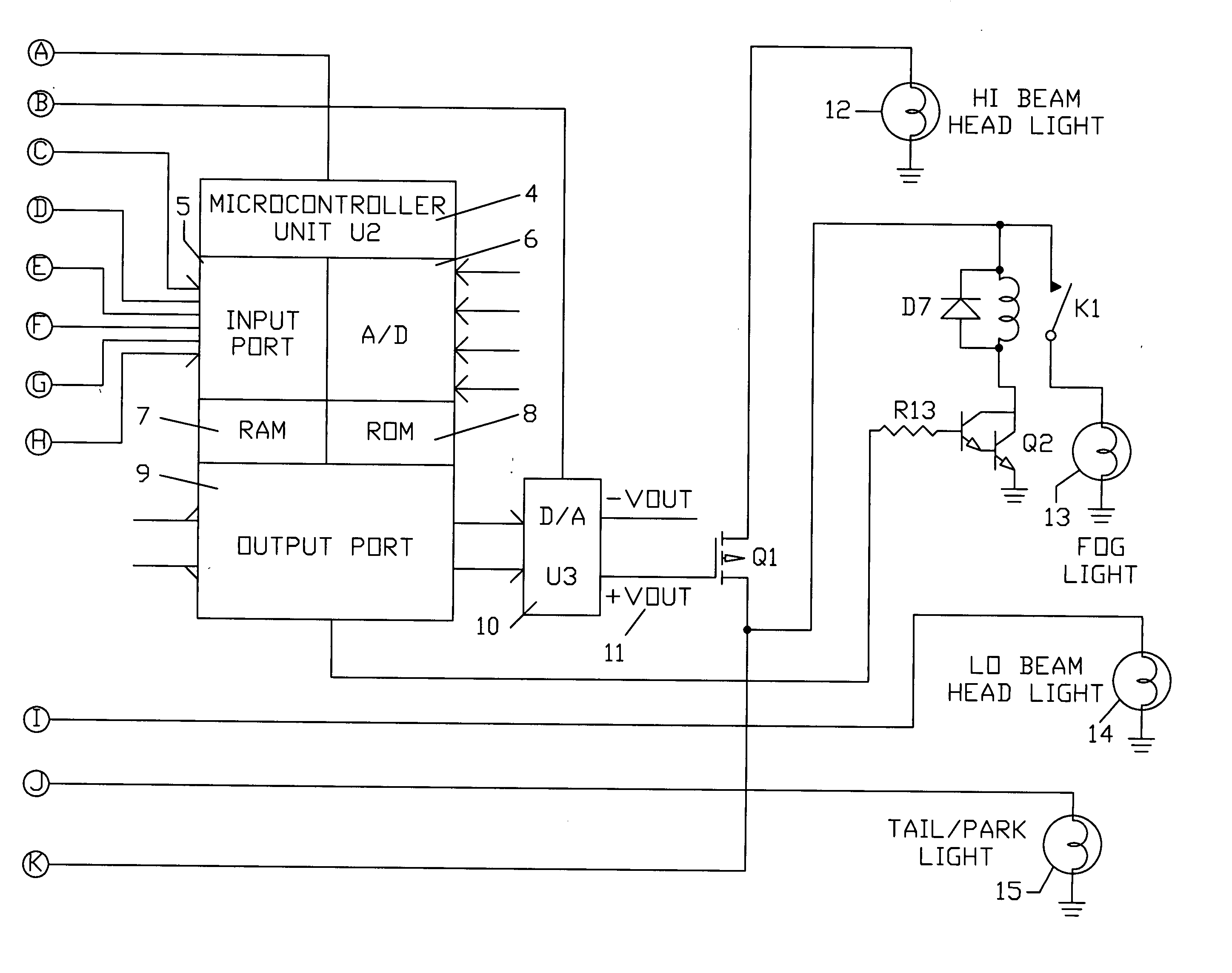 System to control the luminosity and extend the life of motor vehicle lights