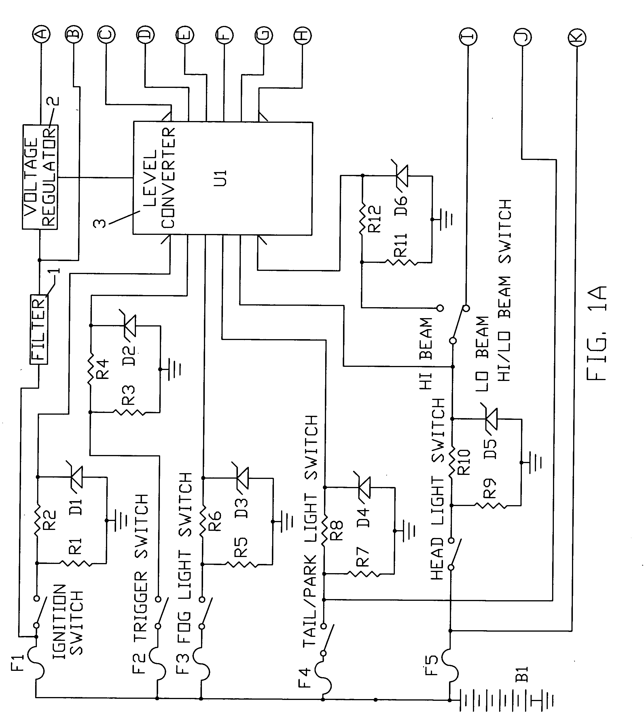 System to control the luminosity and extend the life of motor vehicle lights