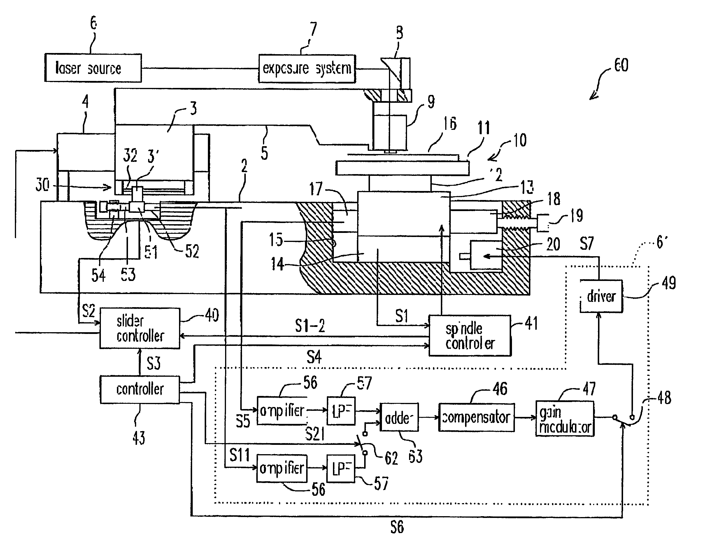 Exposure apparatus for optical disc