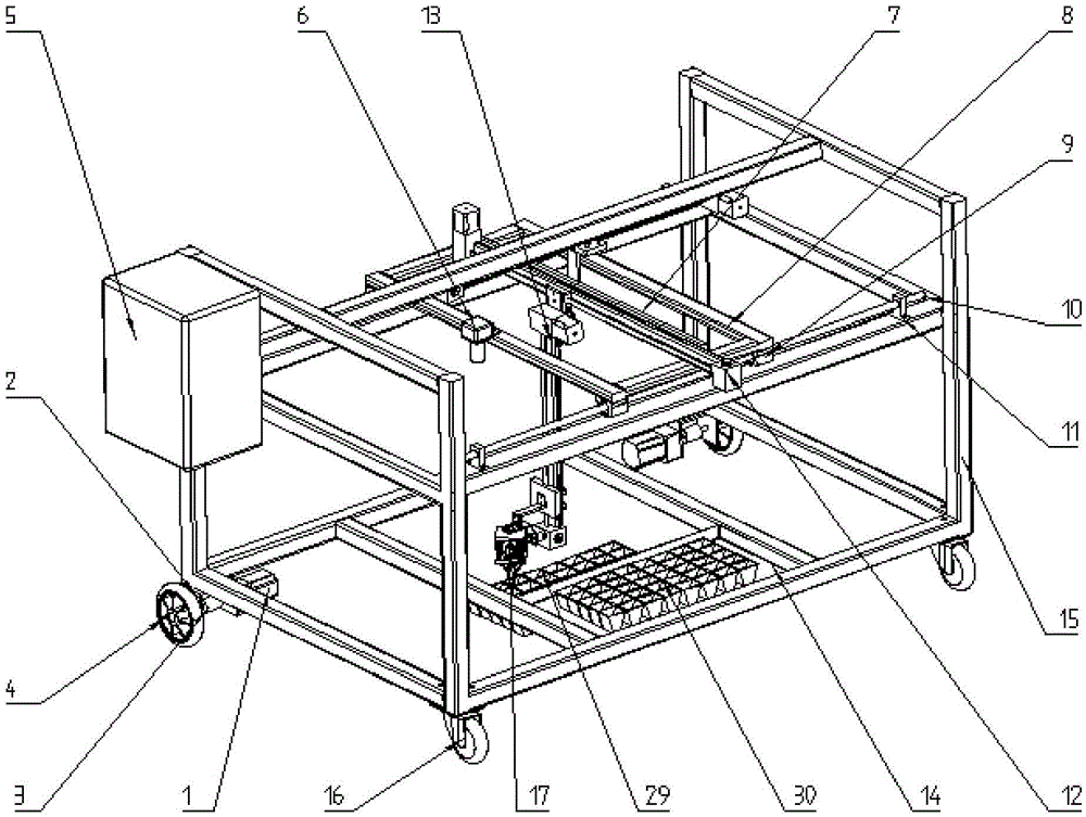 Automatic seedling replenishment mechanical operation device