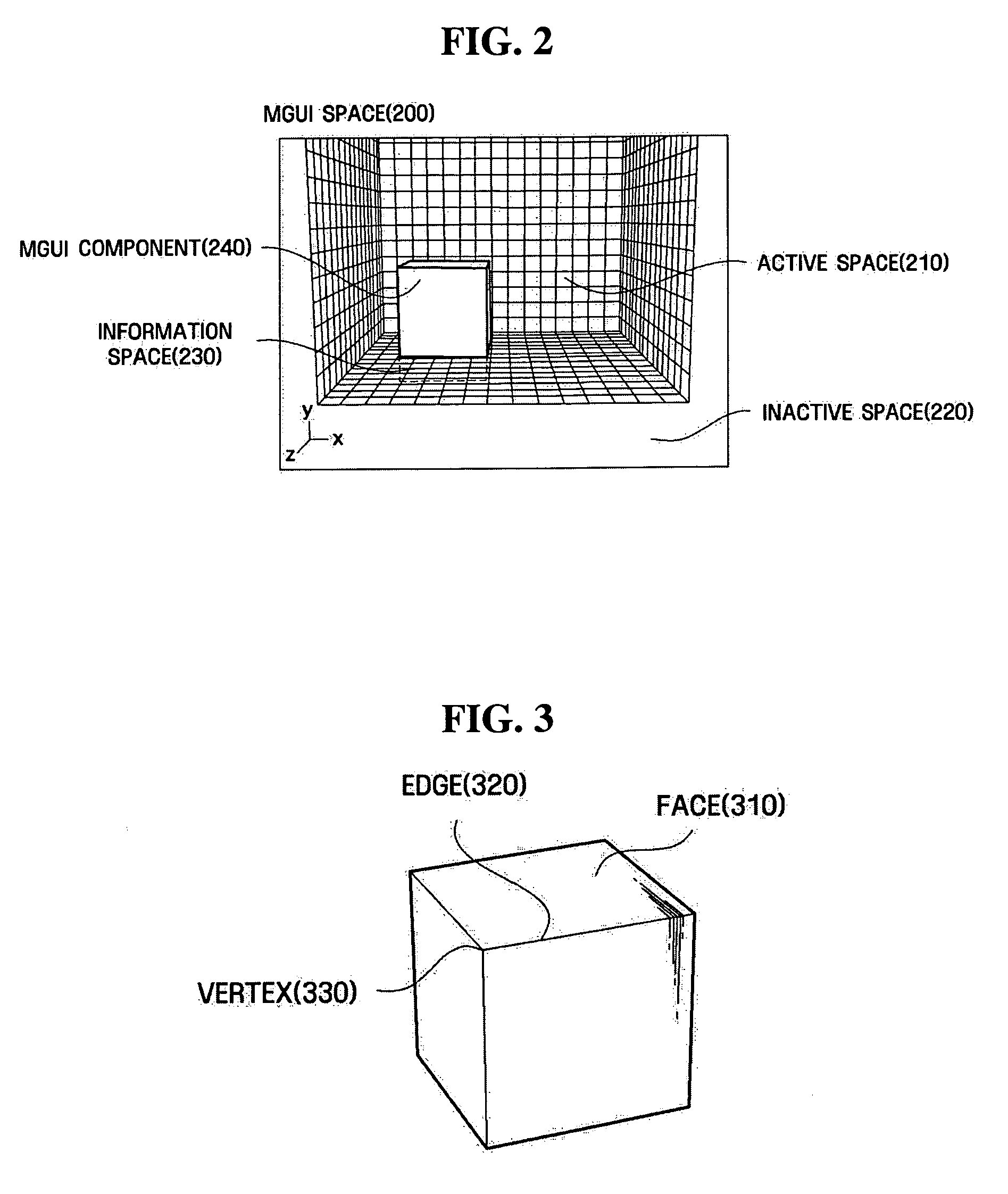 Three-dimensional motion graphic user interface and method and apparatus for providing the same