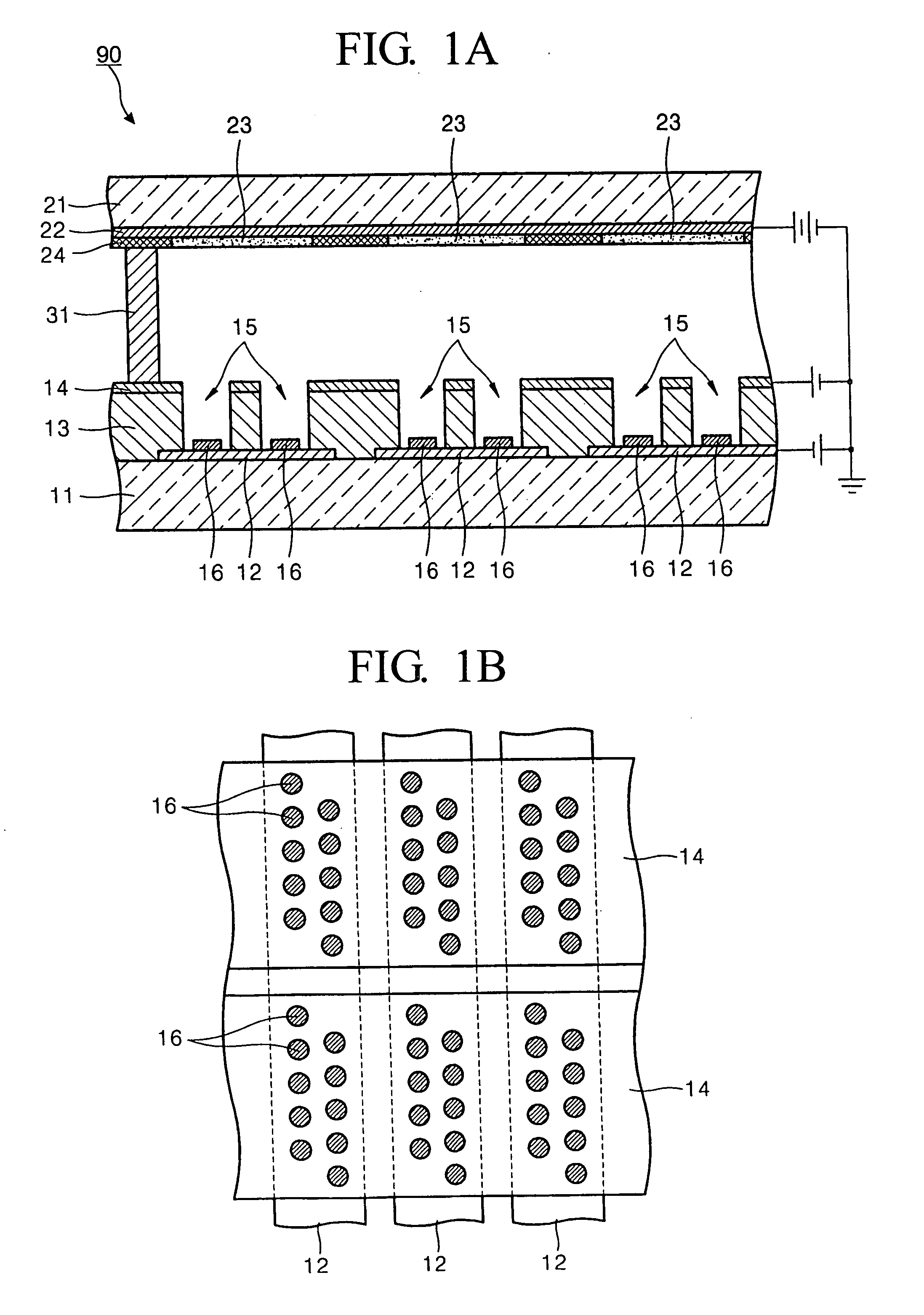 Field emission display having an improved emitter structure