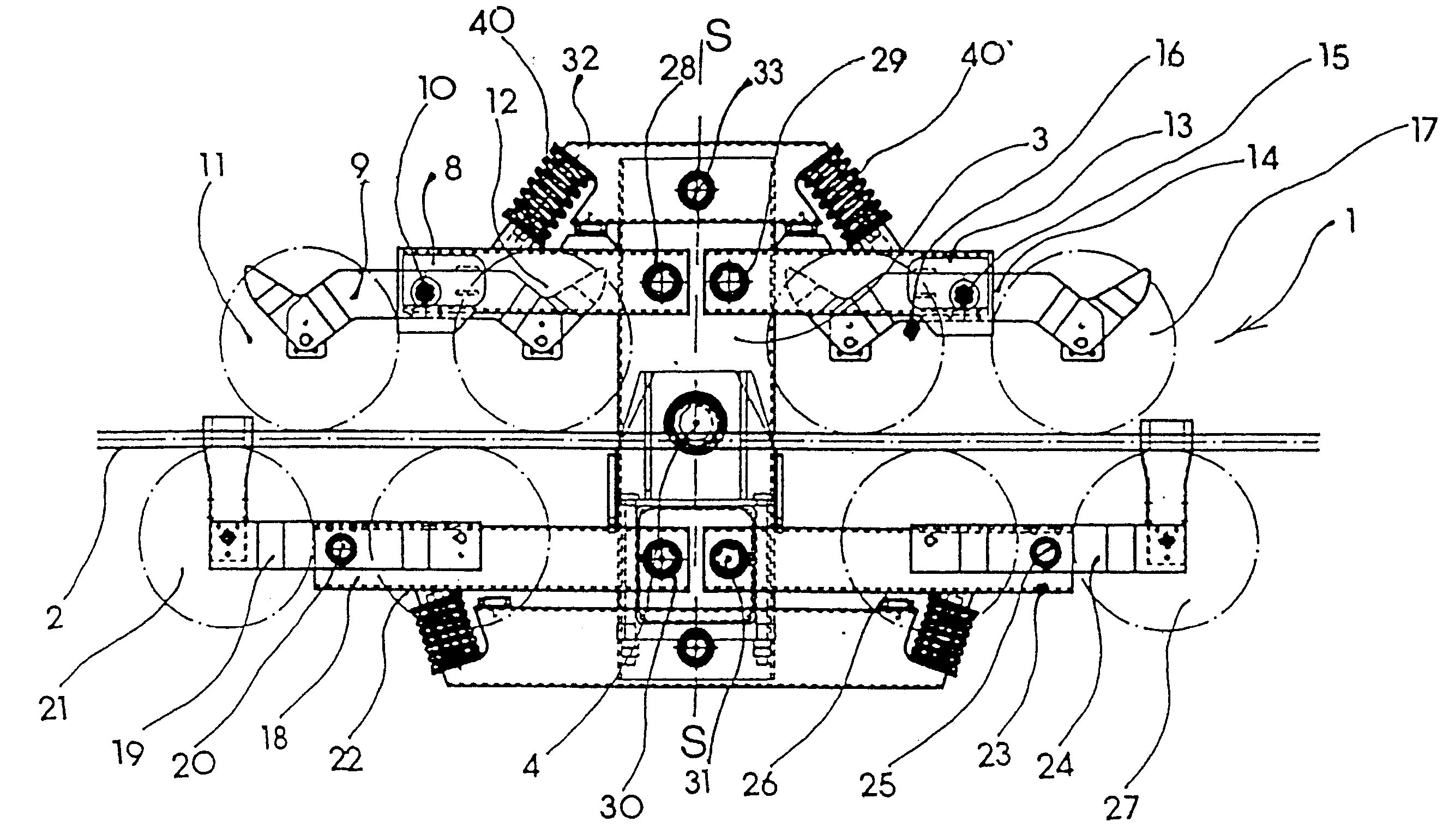 Double-acting trolley to support one-cable installations and in particular chair lifts and cabin lifts