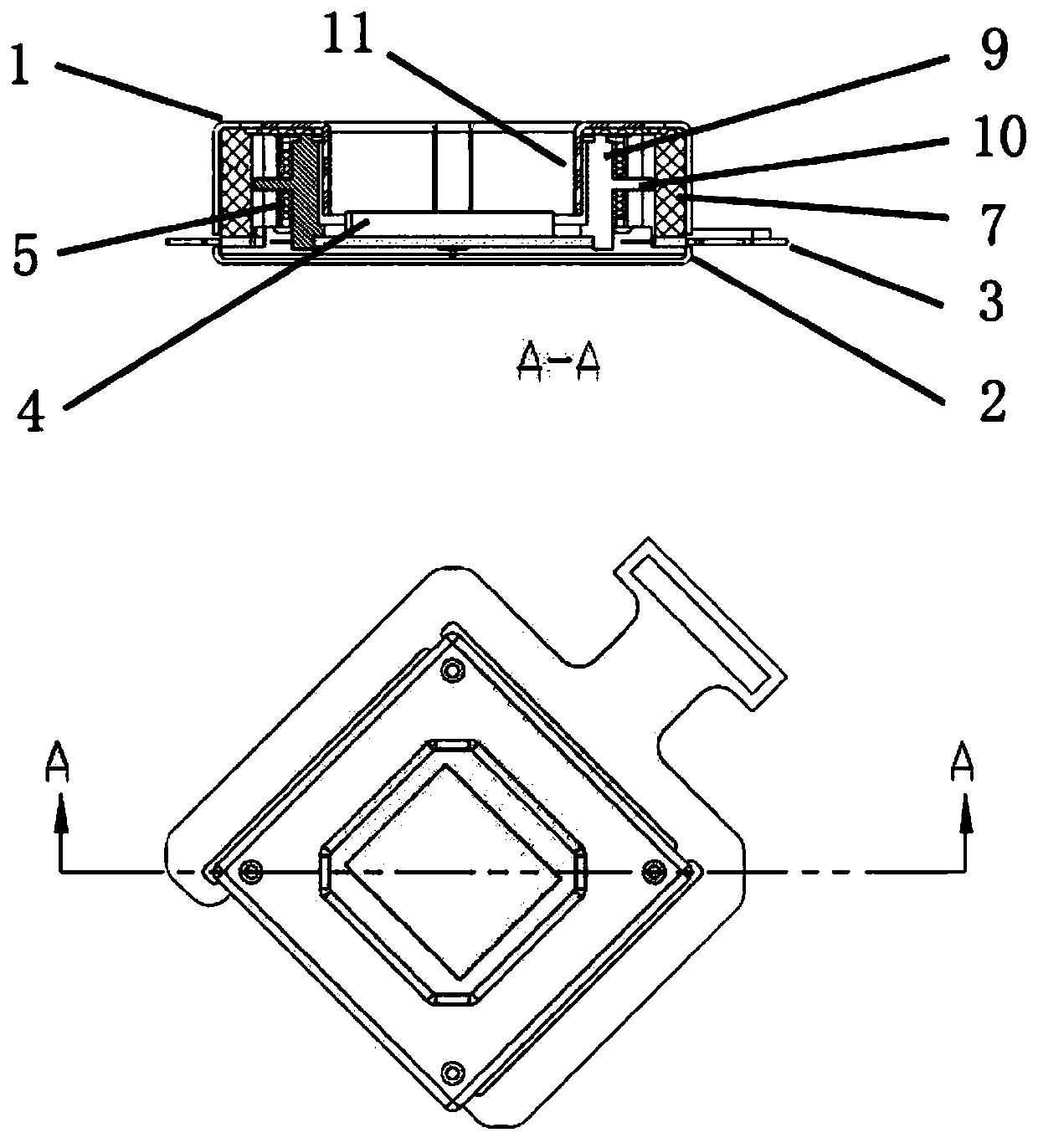 A split type low power consumption small auto focus brake