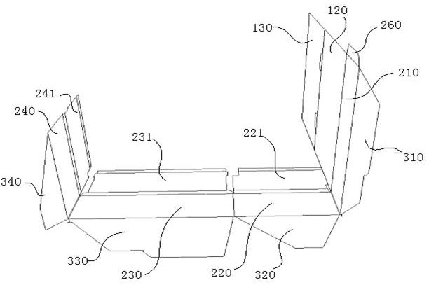 Paper box with automatic lock bottom and tuck cover on single cardboard and forming method thereof