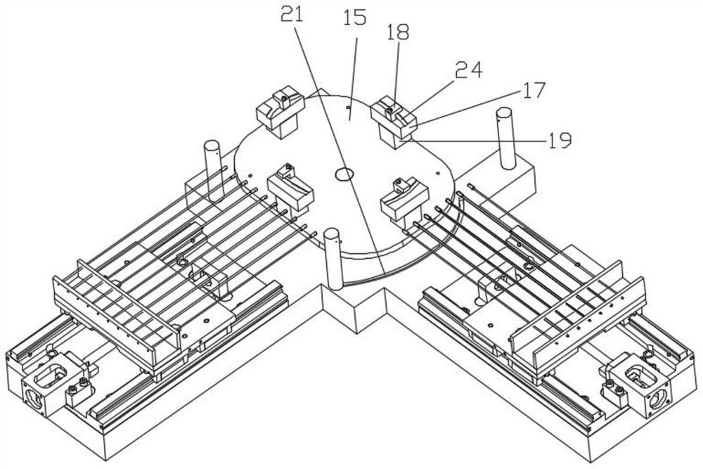 A badminton racket automatic threading robot