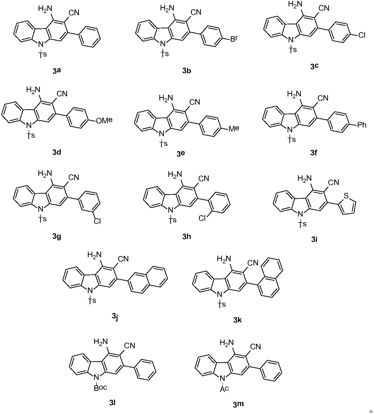 Method for preparing disubstituted 4-aminocarbazole compound