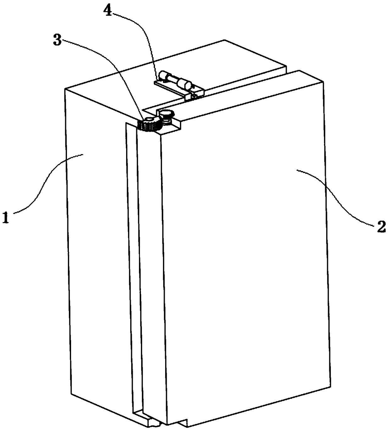 Automatic door opening and closing device of dual-motor refrigerator