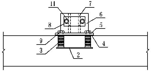 Temporary prestressing device for segment prefabricated assembled beam