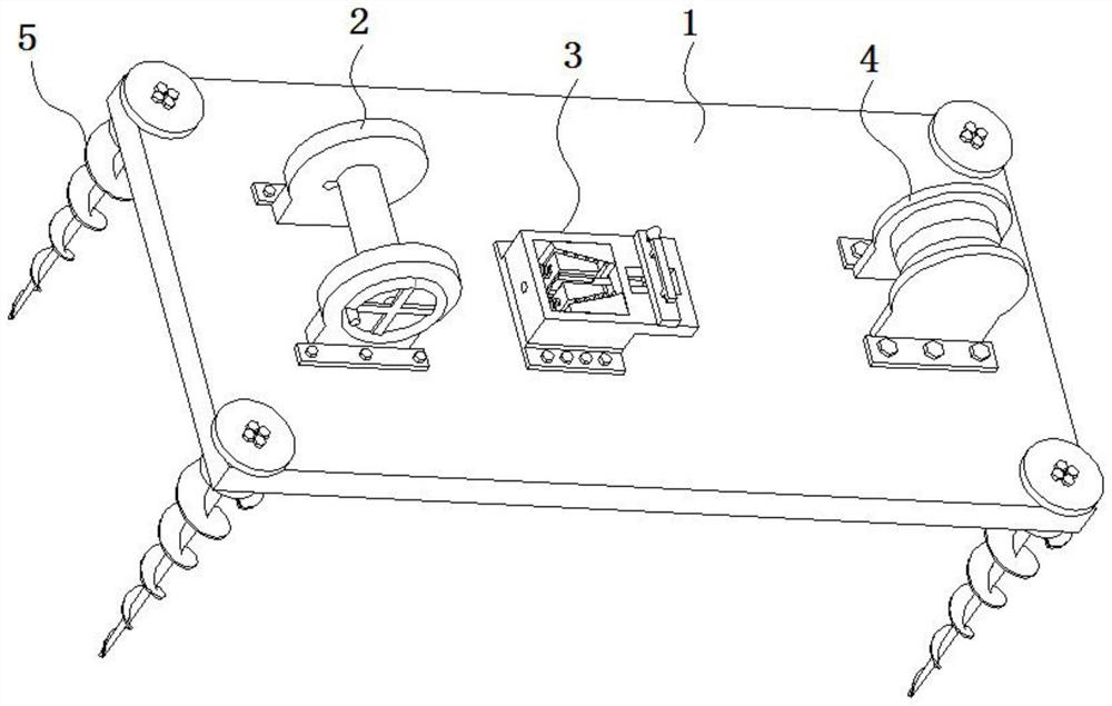 Steel wire rope clamping device for drilling crane