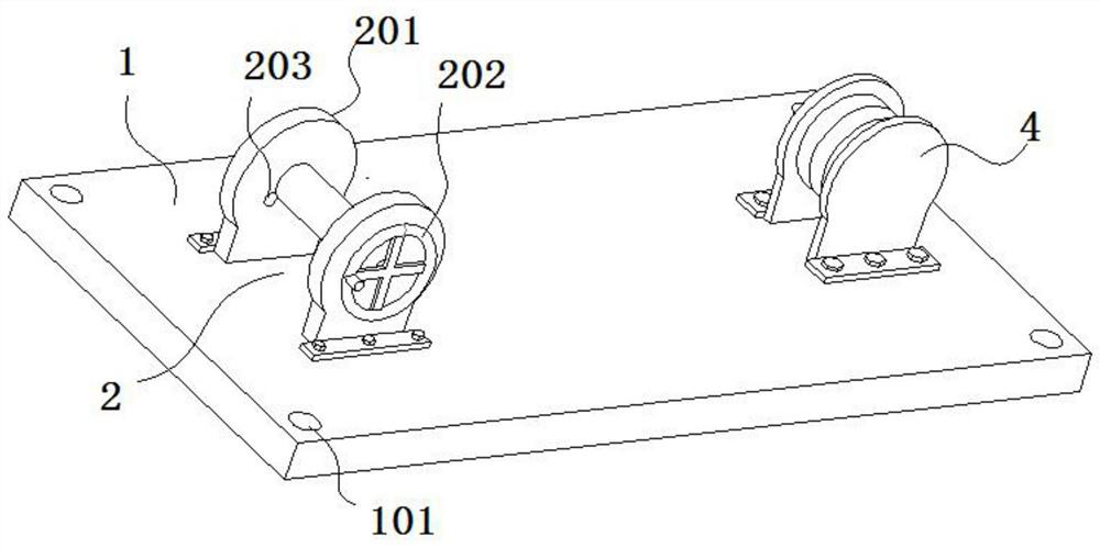 Steel wire rope clamping device for drilling crane