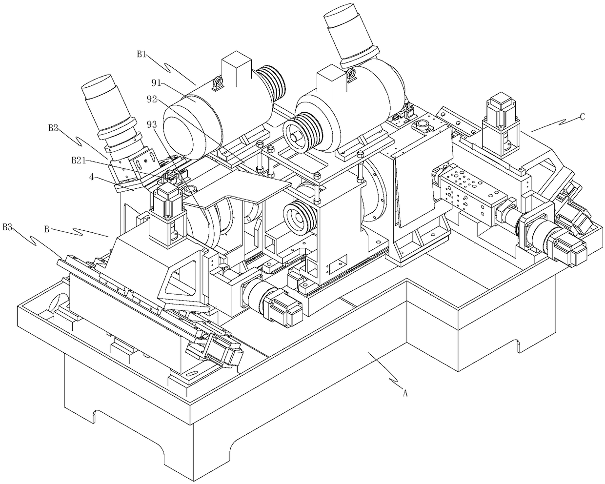 Double-station CNC face grinder device