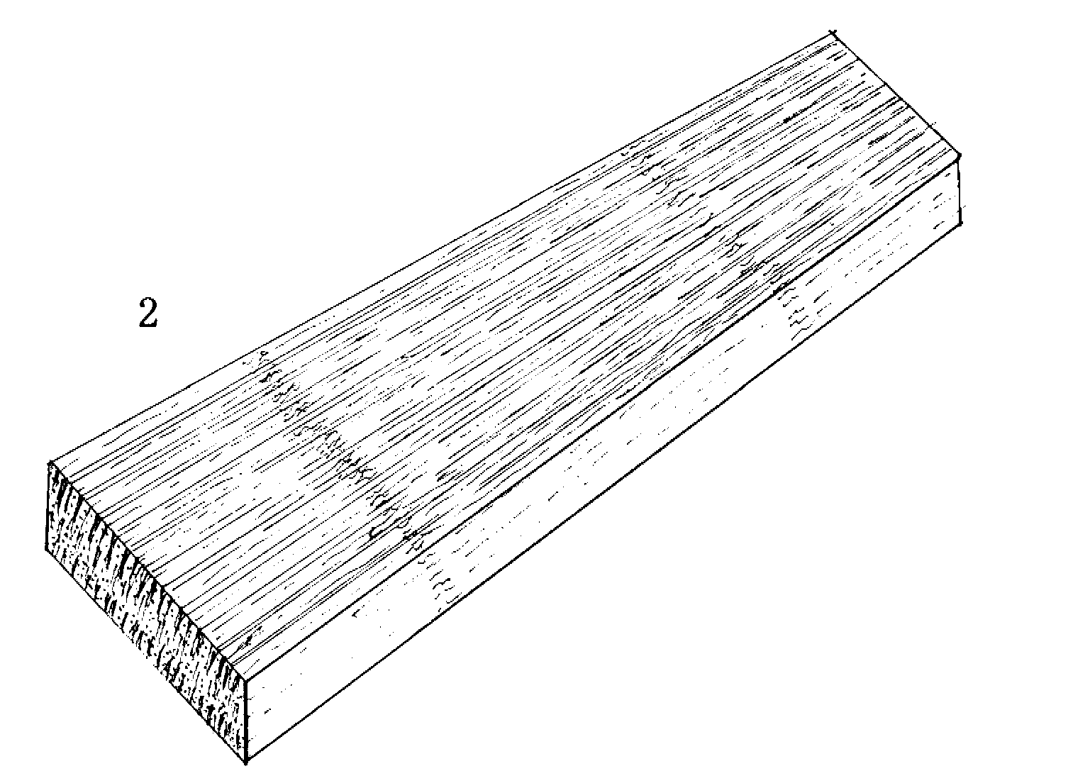 Laminated board formed by fine disintegration and rearrangement of whole raw bamboos and production technical method thereof