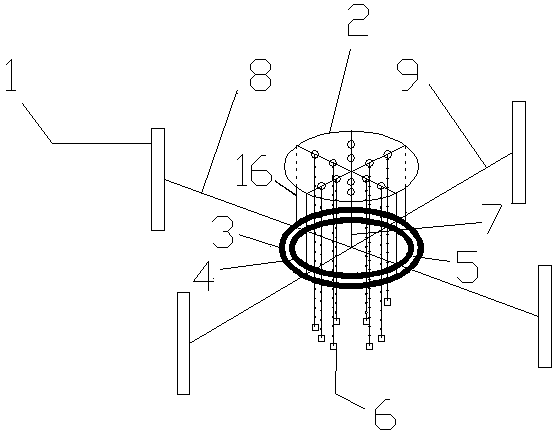 Stereo restoration device for submerged plants at different water levels with rigid substrates