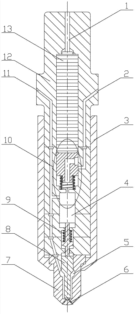 Piezoelectric electronic-control fuel injector