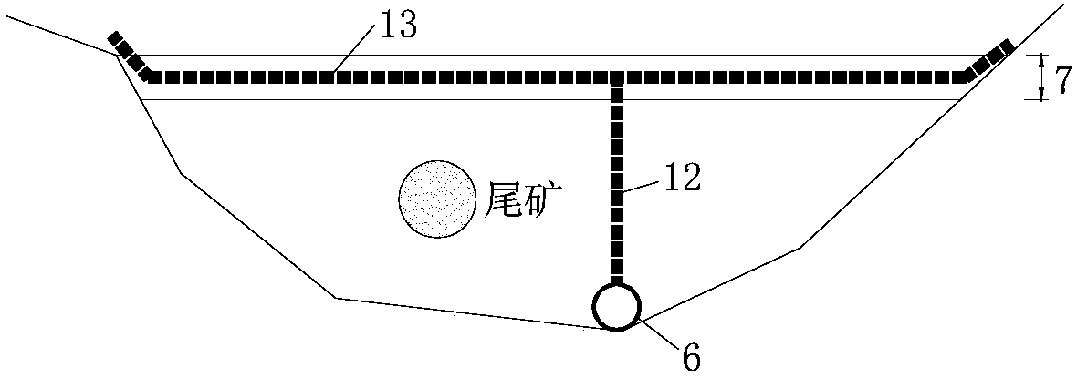 Pipe network system and construction method for treating frozen soil in tailings pond