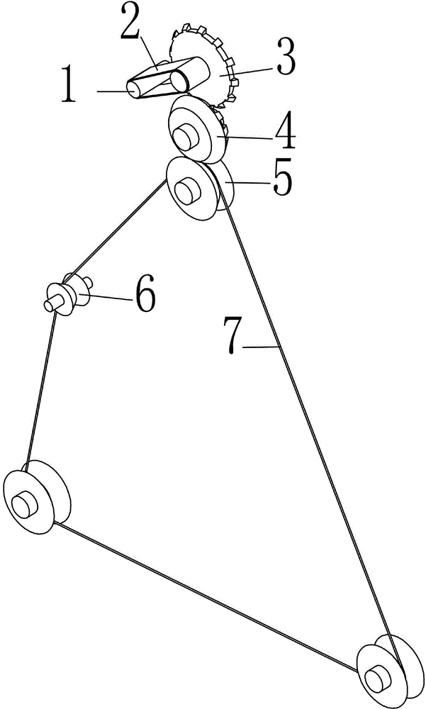 Transmission gear of electric steel wire cutter