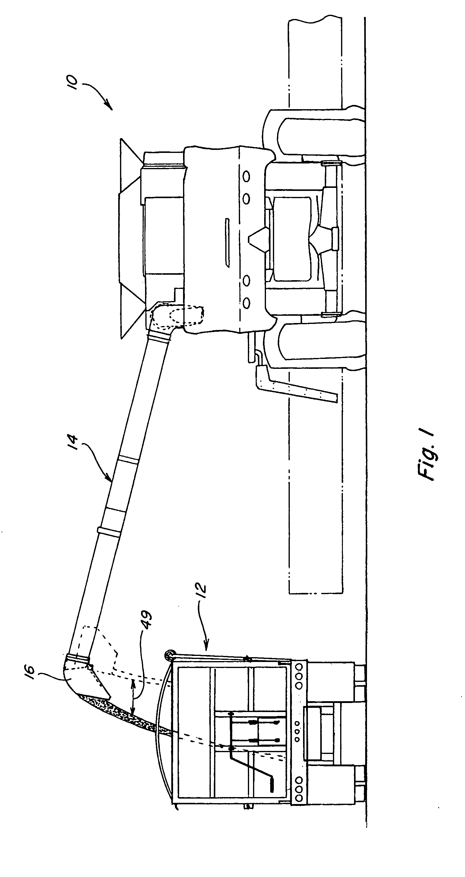 Positive operating combine unloader discharge door arrangement