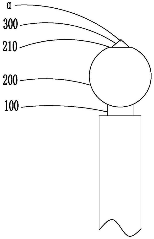 Massage needle head structure