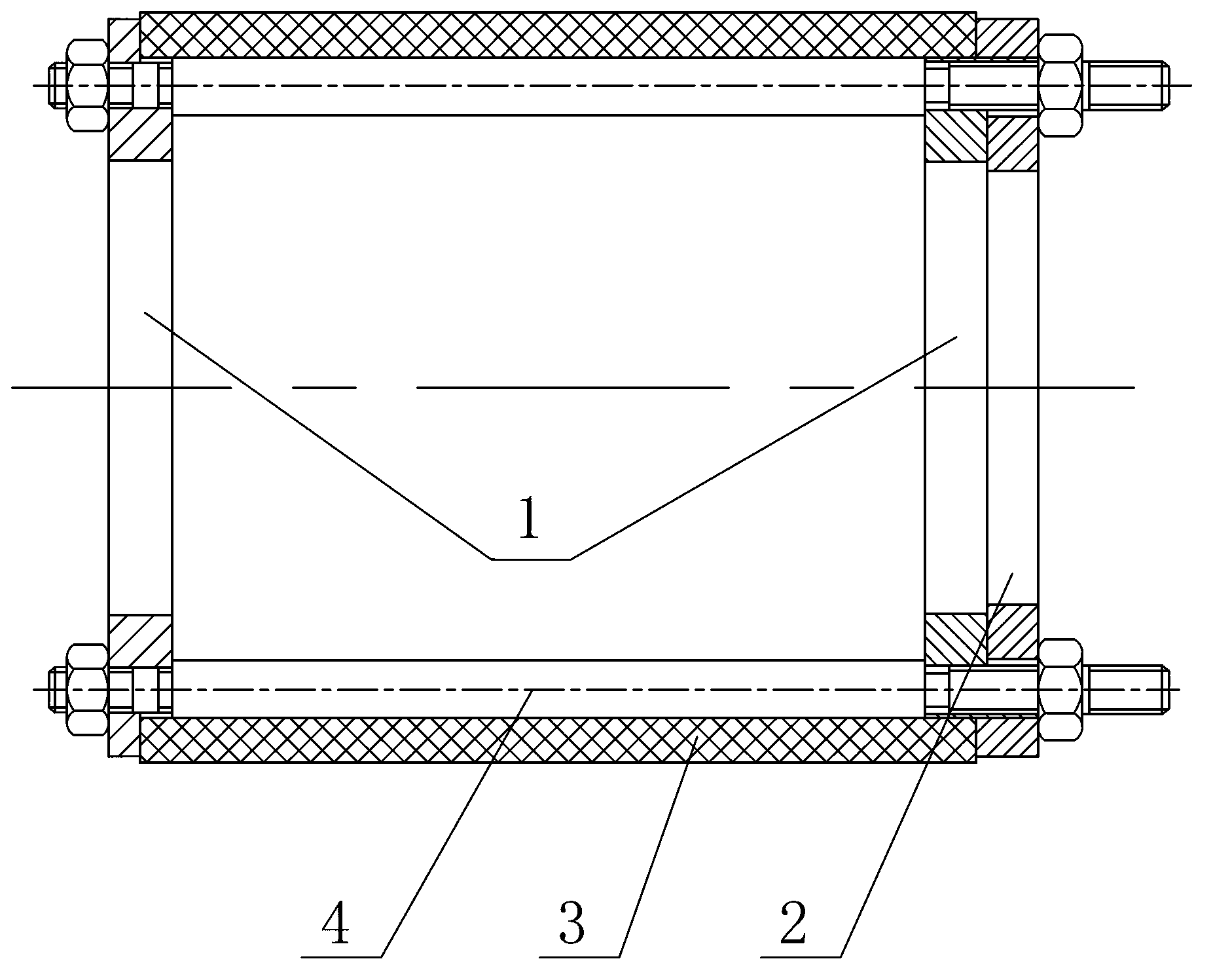 Pipeline type steam filter screen with double-funnel structure