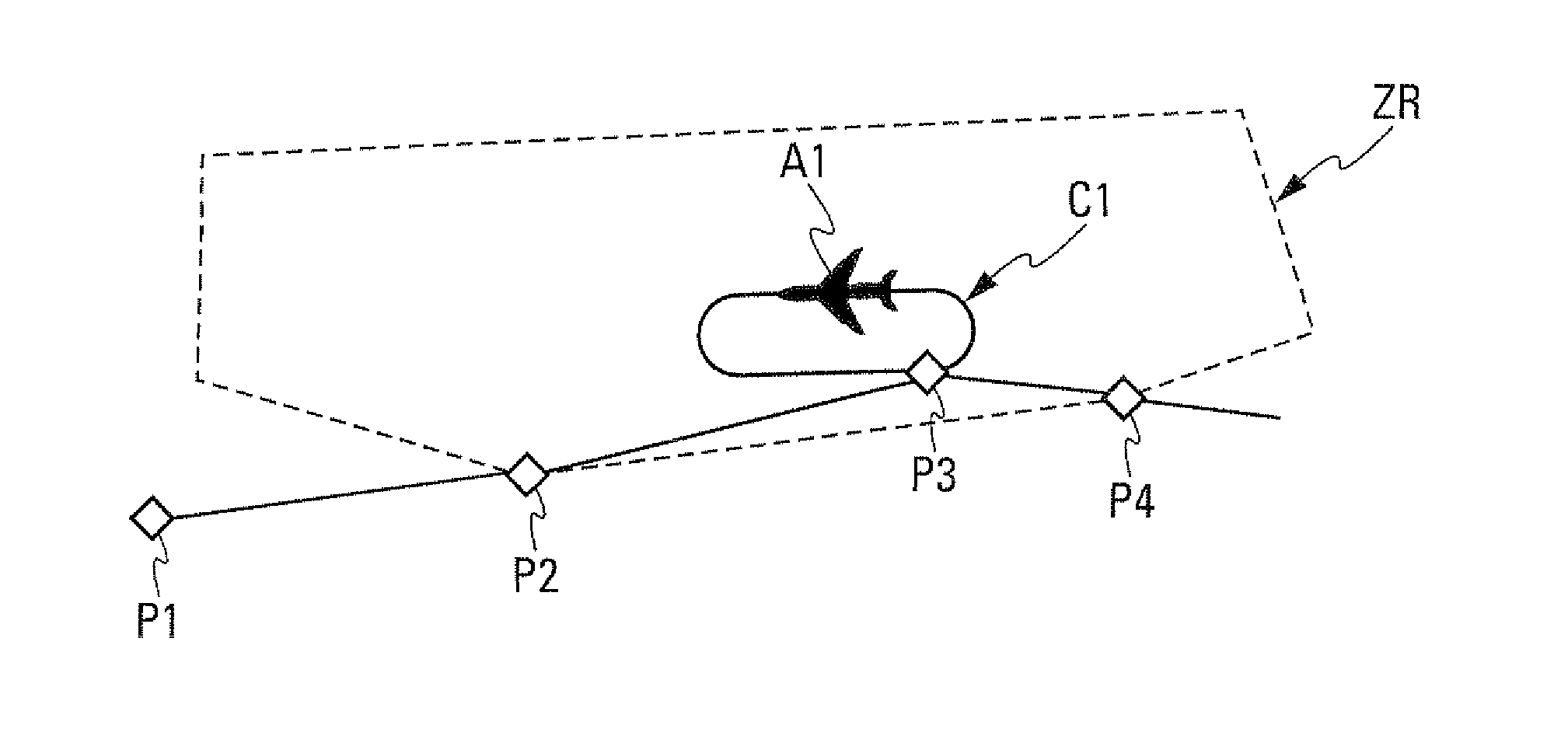 Assistance process and device for managing an in-flight refueling