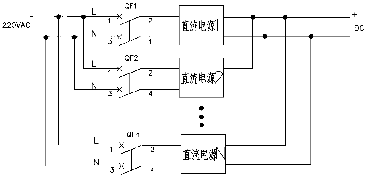 Novel direct-current power supply aging device