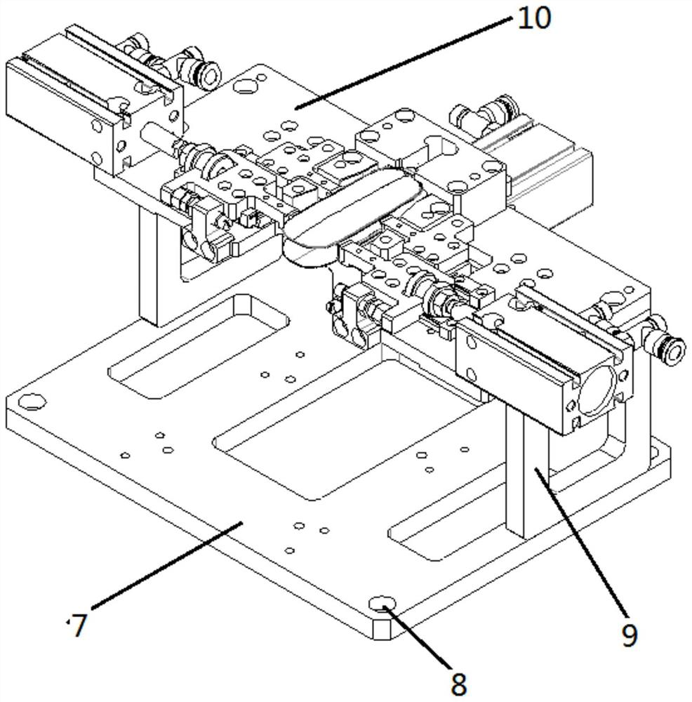 Plastic fastener pressing device