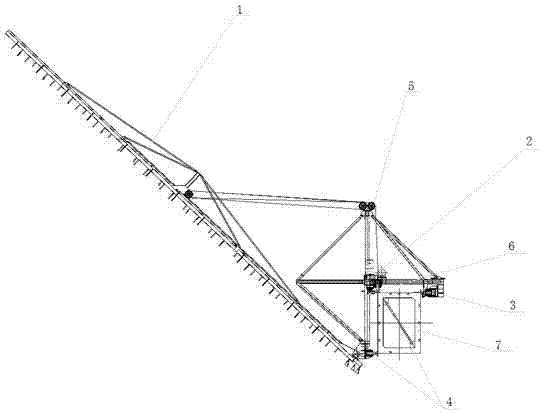 Material rake mechanism arranged on spiral material picking machine and used for loosening materials