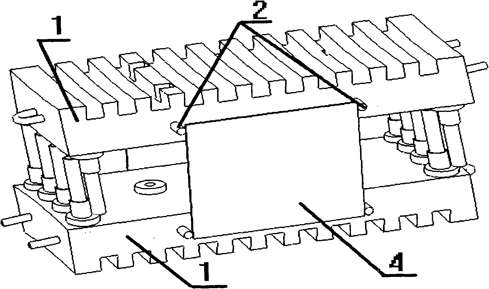 Method for packaging high-furnace cooling wall