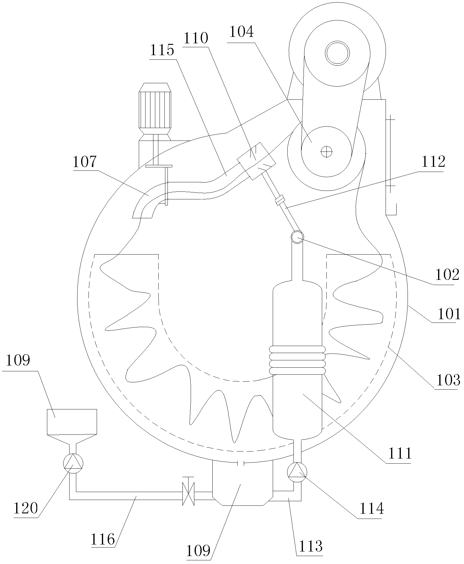 Overflow dyeing machine