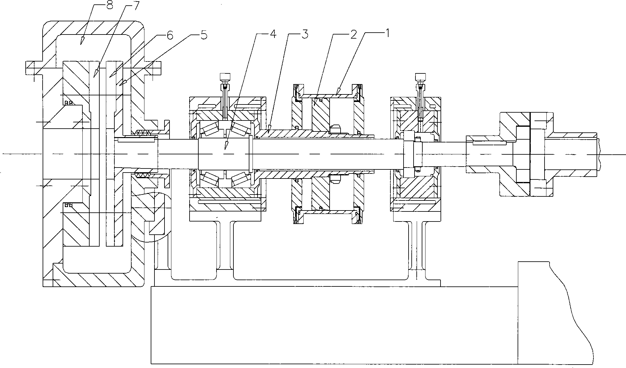 Disc mill and method for controlling action element action in beating process thereof