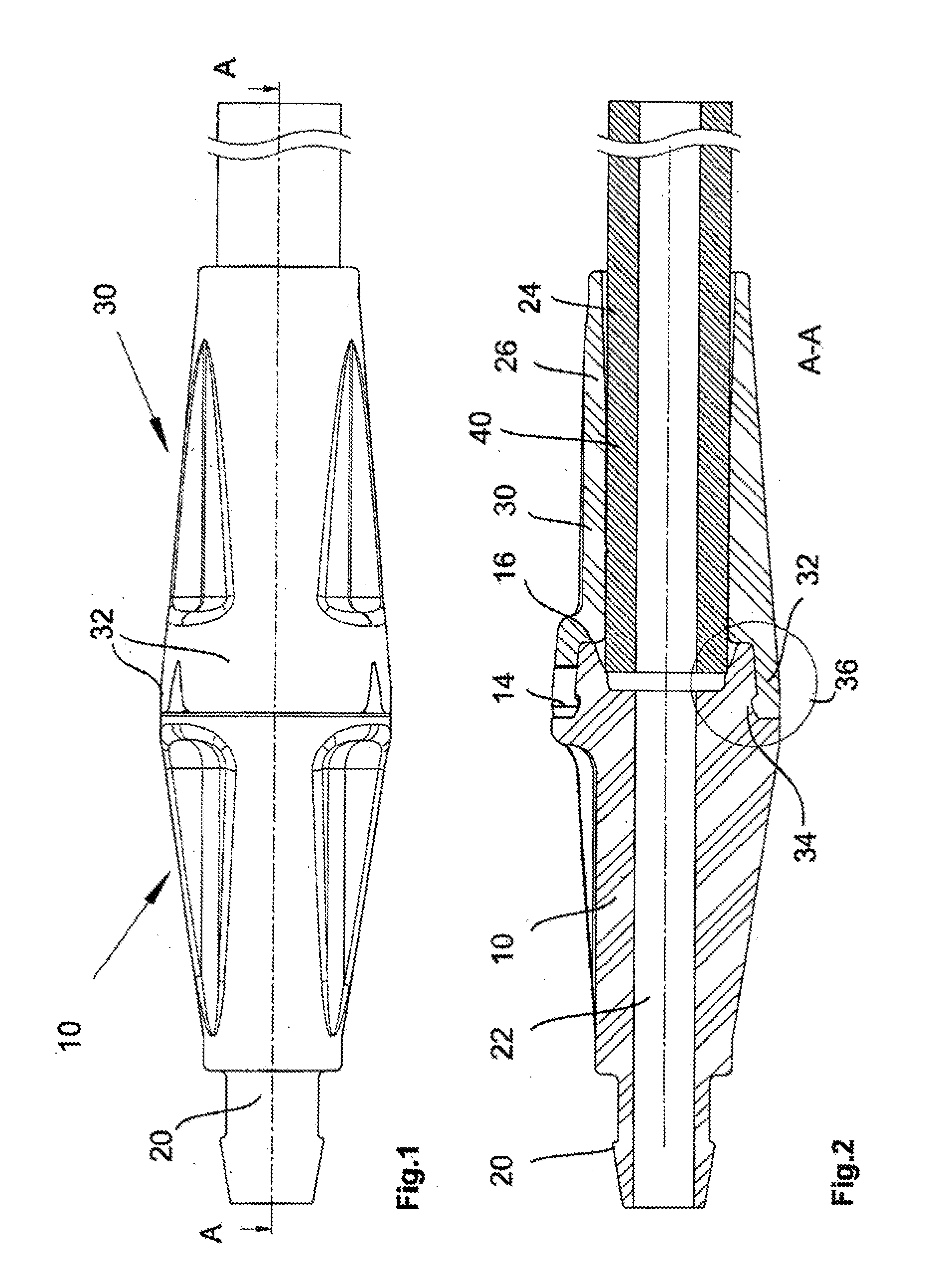 Plug-in connector for medical tubes