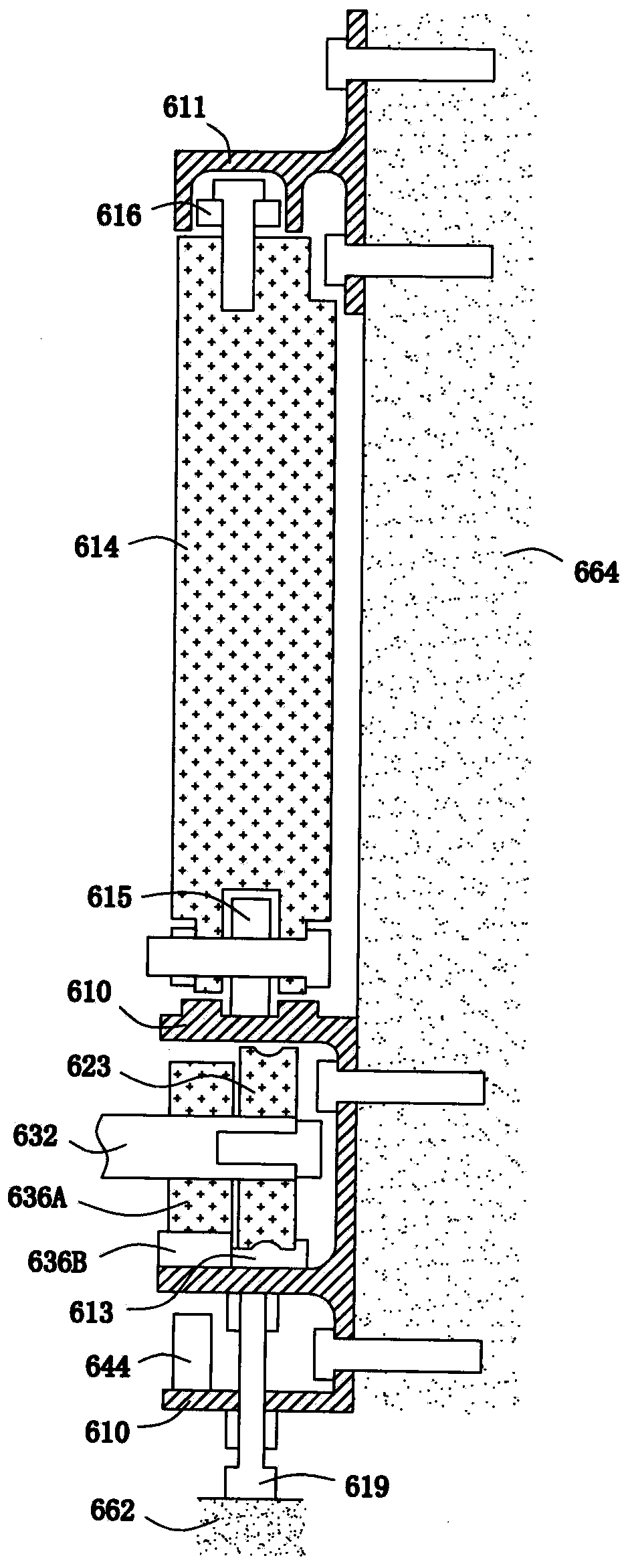 A corridor double escalator with a balance device