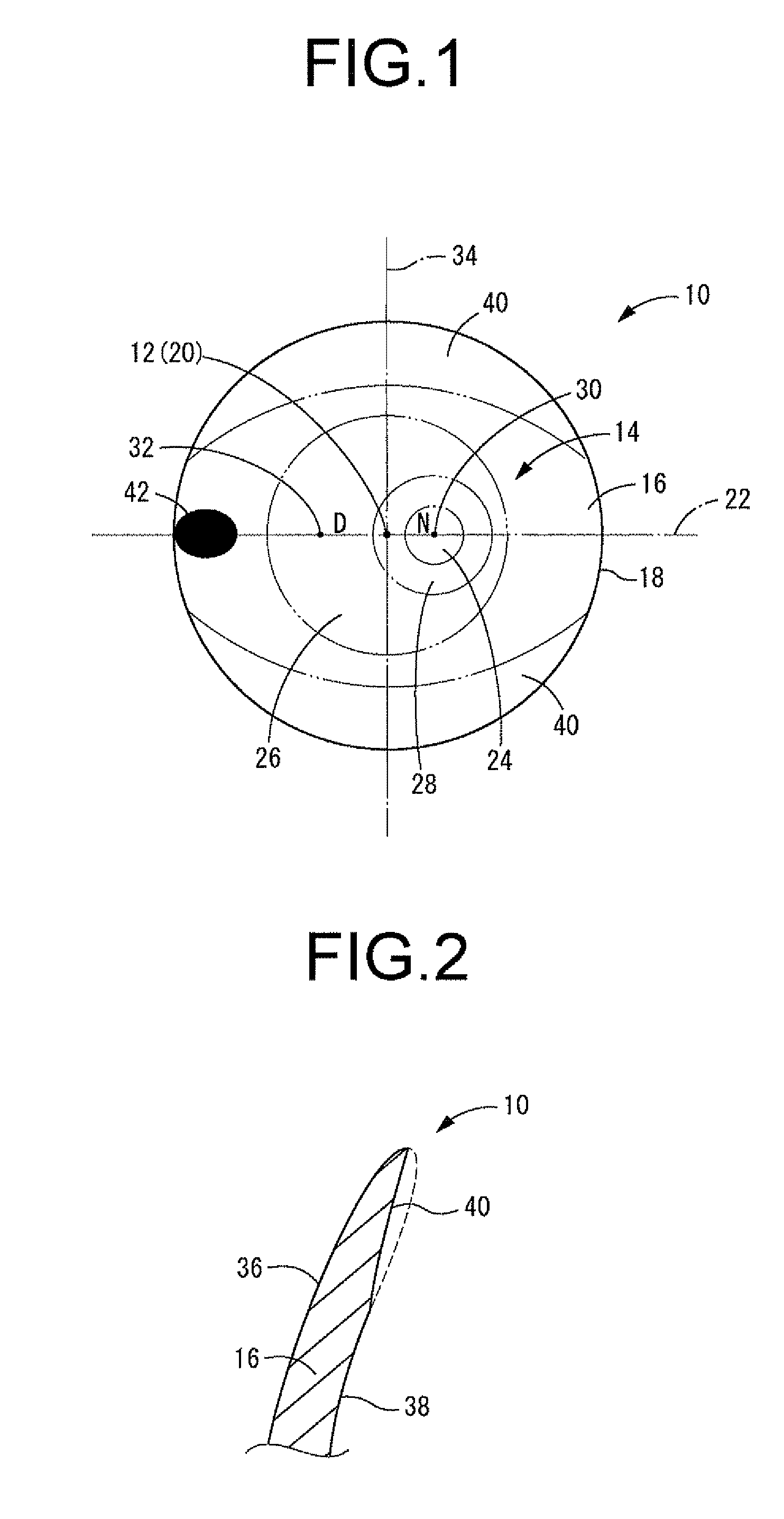 Wearing-orientation selectable contact lens