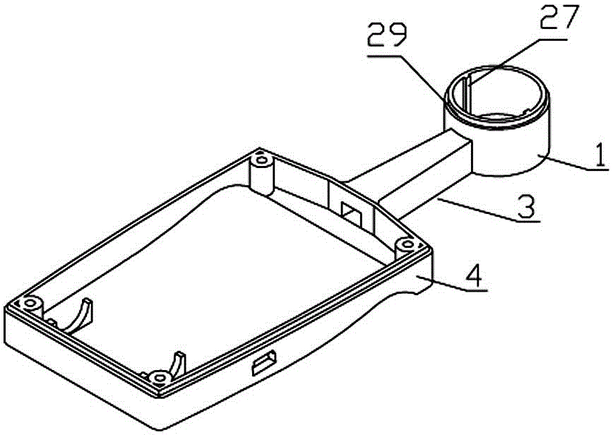 Three-wavelength diffuse reflection optical chlorophyll detection device