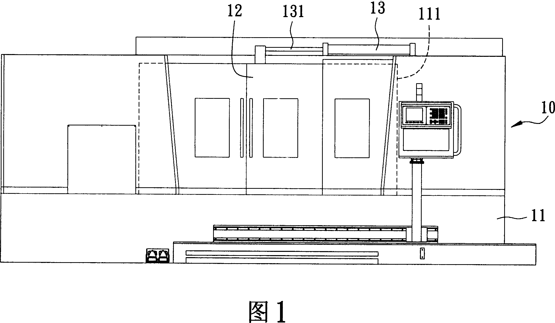 Automatic door device for numerical value controlled machine tool