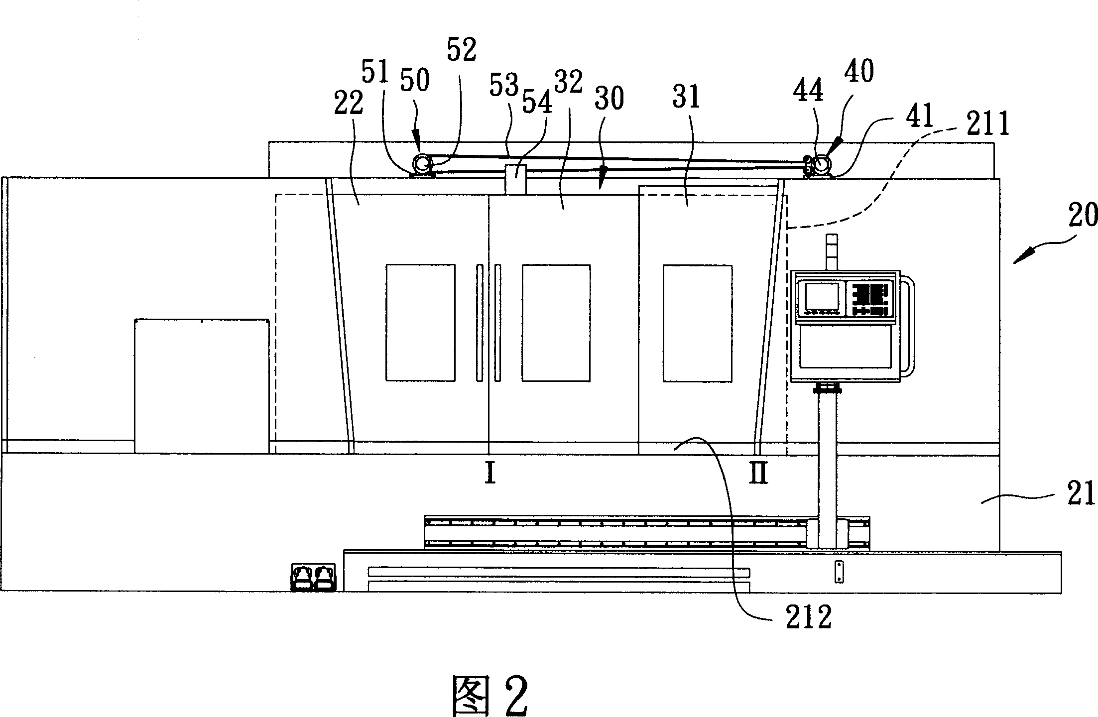 Automatic door device for numerical value controlled machine tool