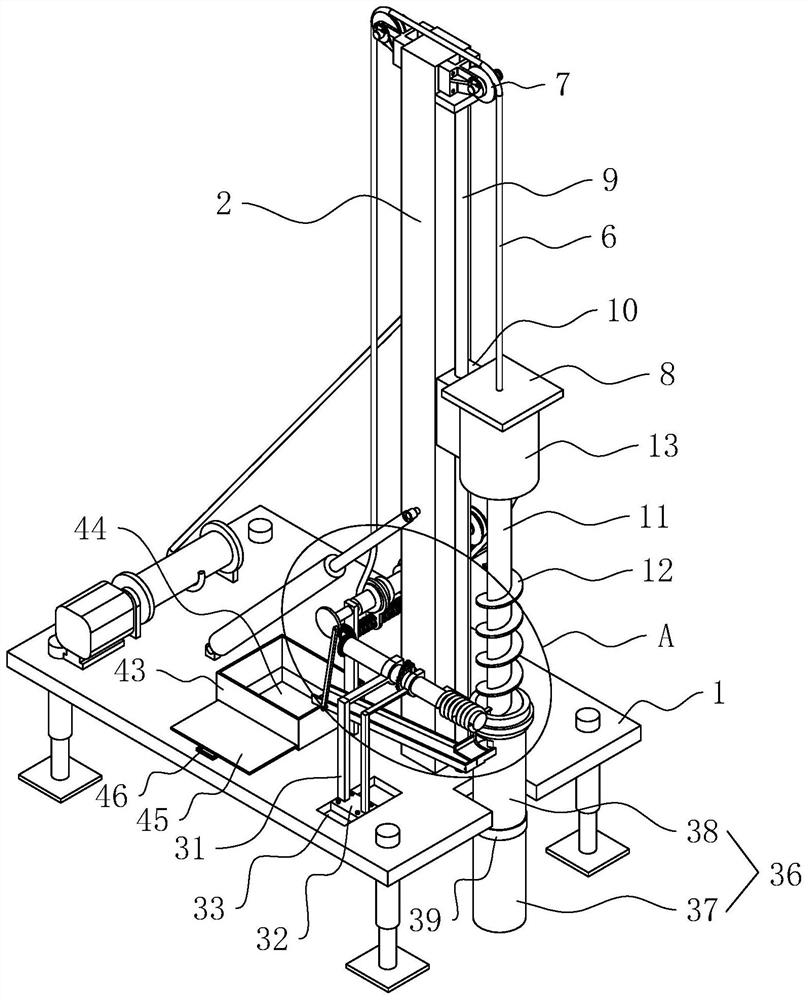 Long spiral drilling machine for efficient soil clearing