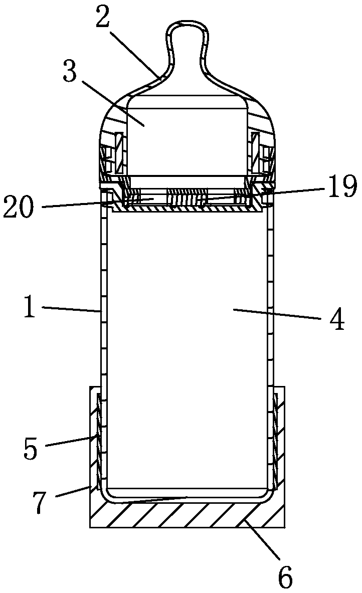 Feeding bottle capable of making milk powder quickly dissolved into milk