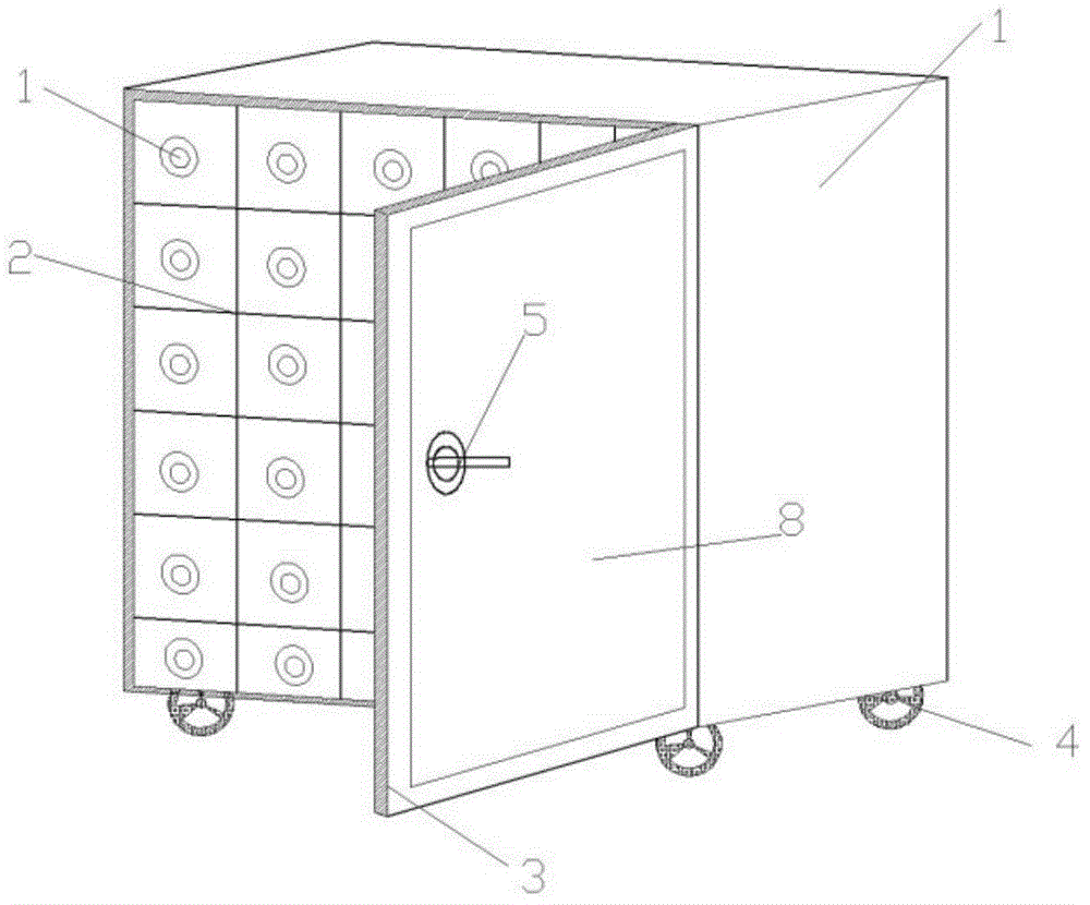 Cellular waterproof mobile signal shielding cabinet