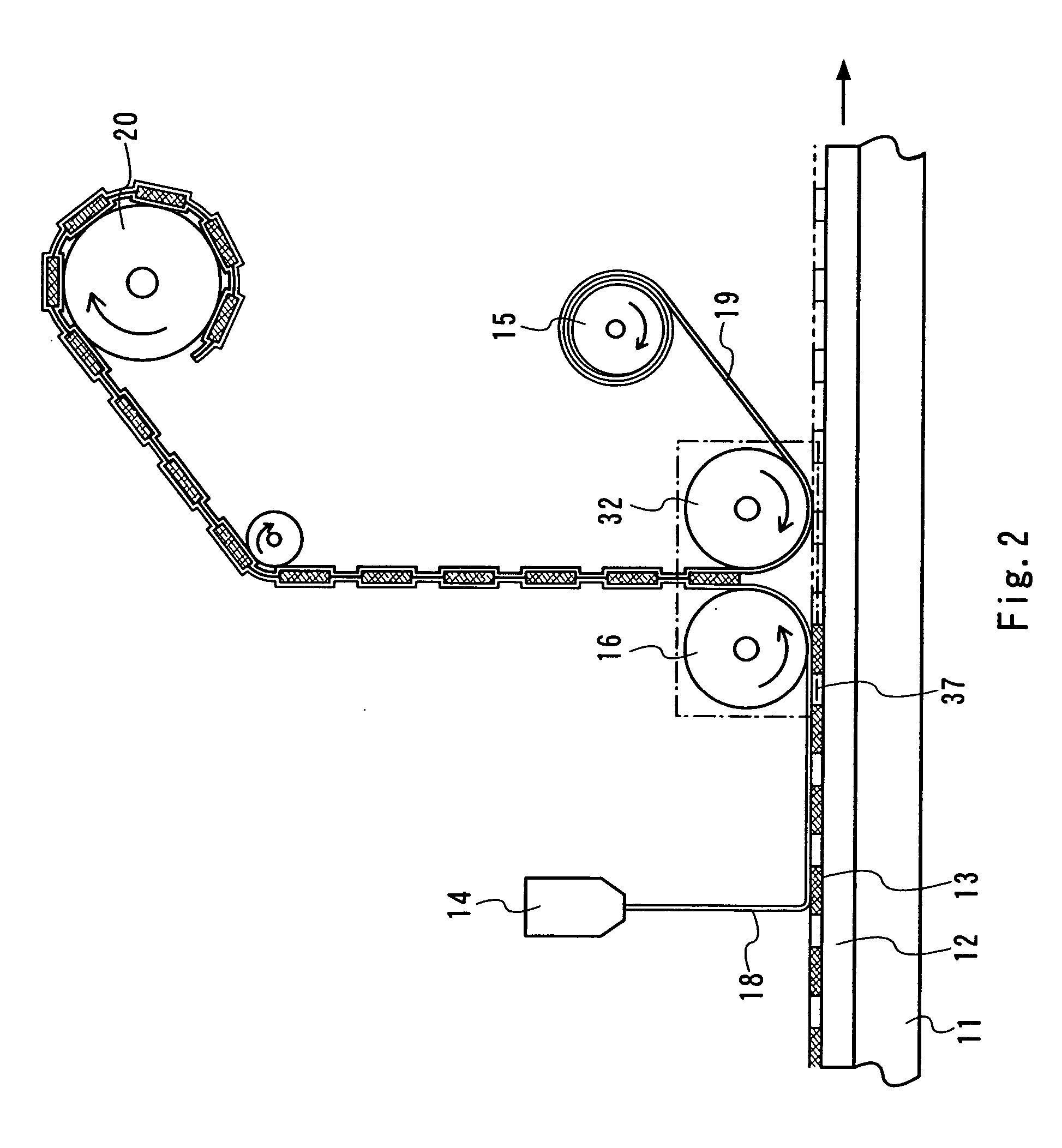 Laminating system, IC sheet, roll of IC sheet, and method for manufacturing IC chip