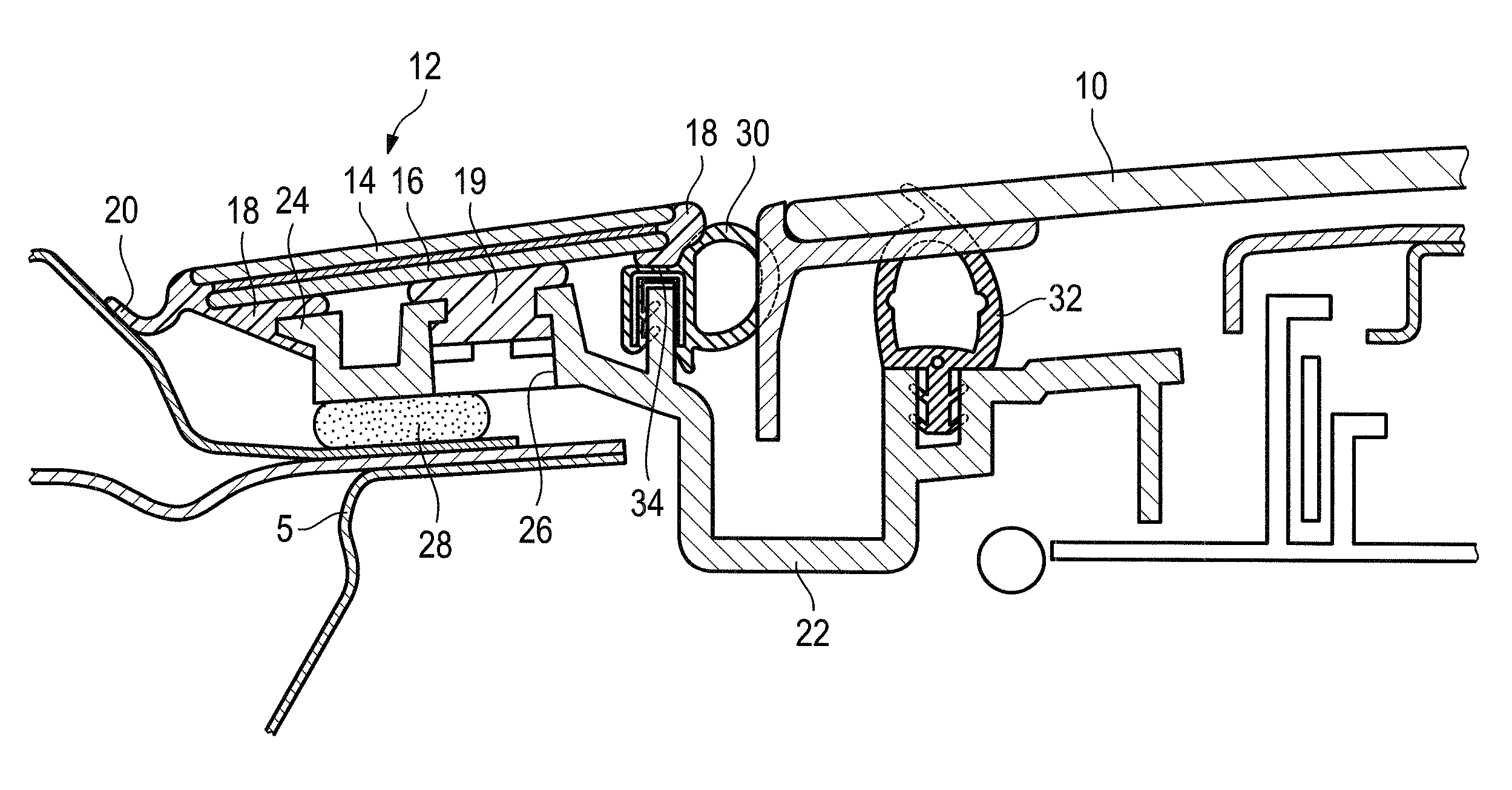 Method of attaching functional components to a roof element of a vehicle, and vehicle roof element