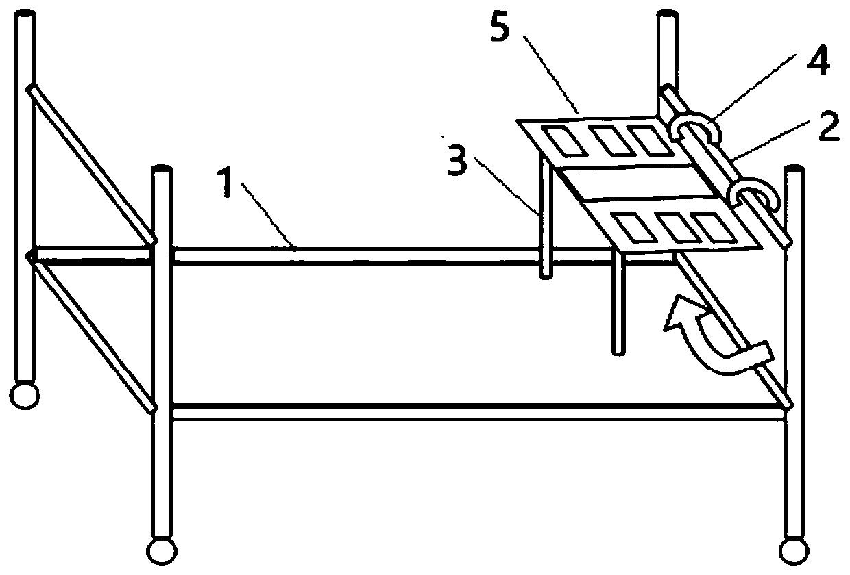 Medical bed and bed tail plate