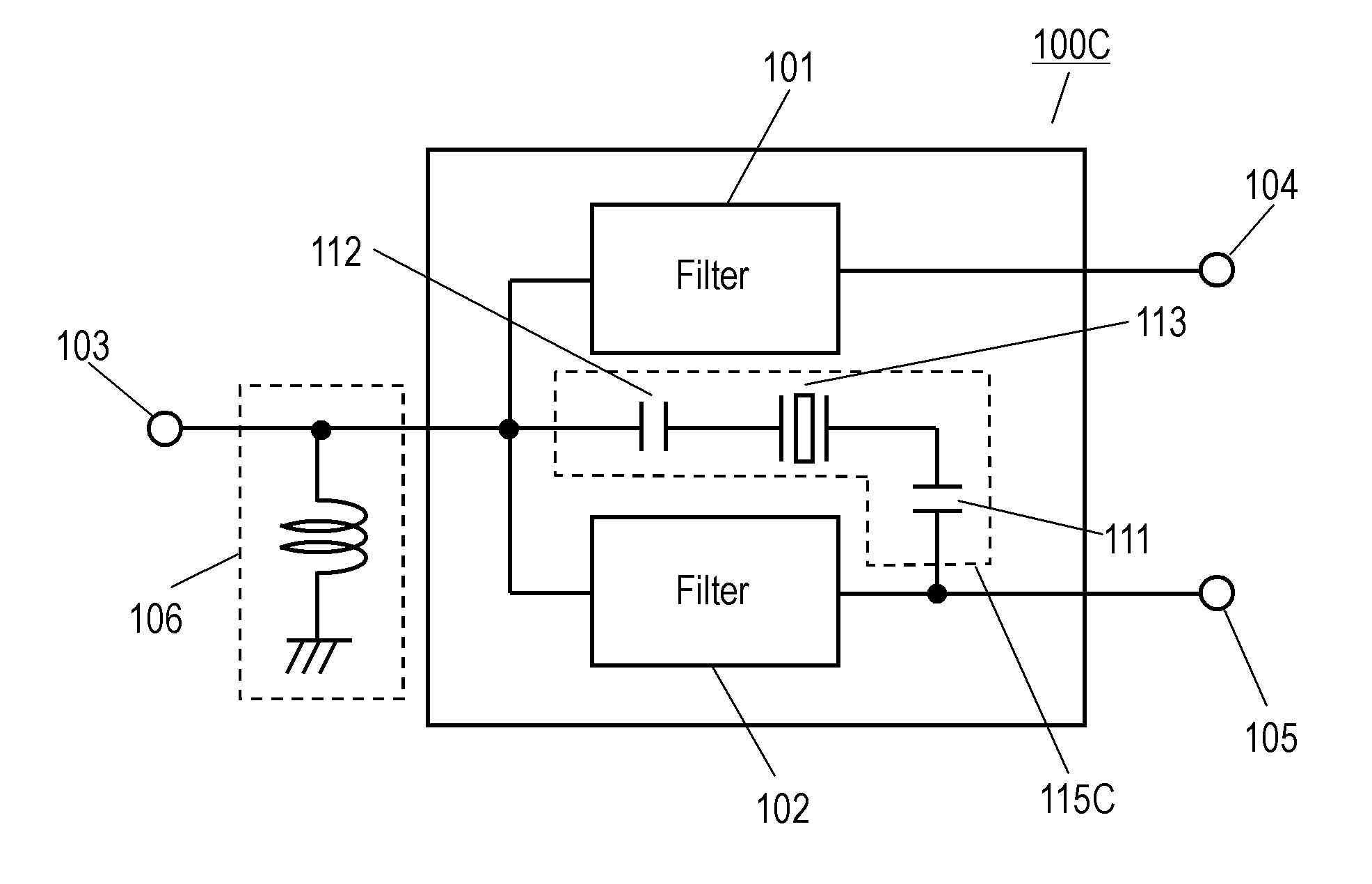 Electronic device including filter