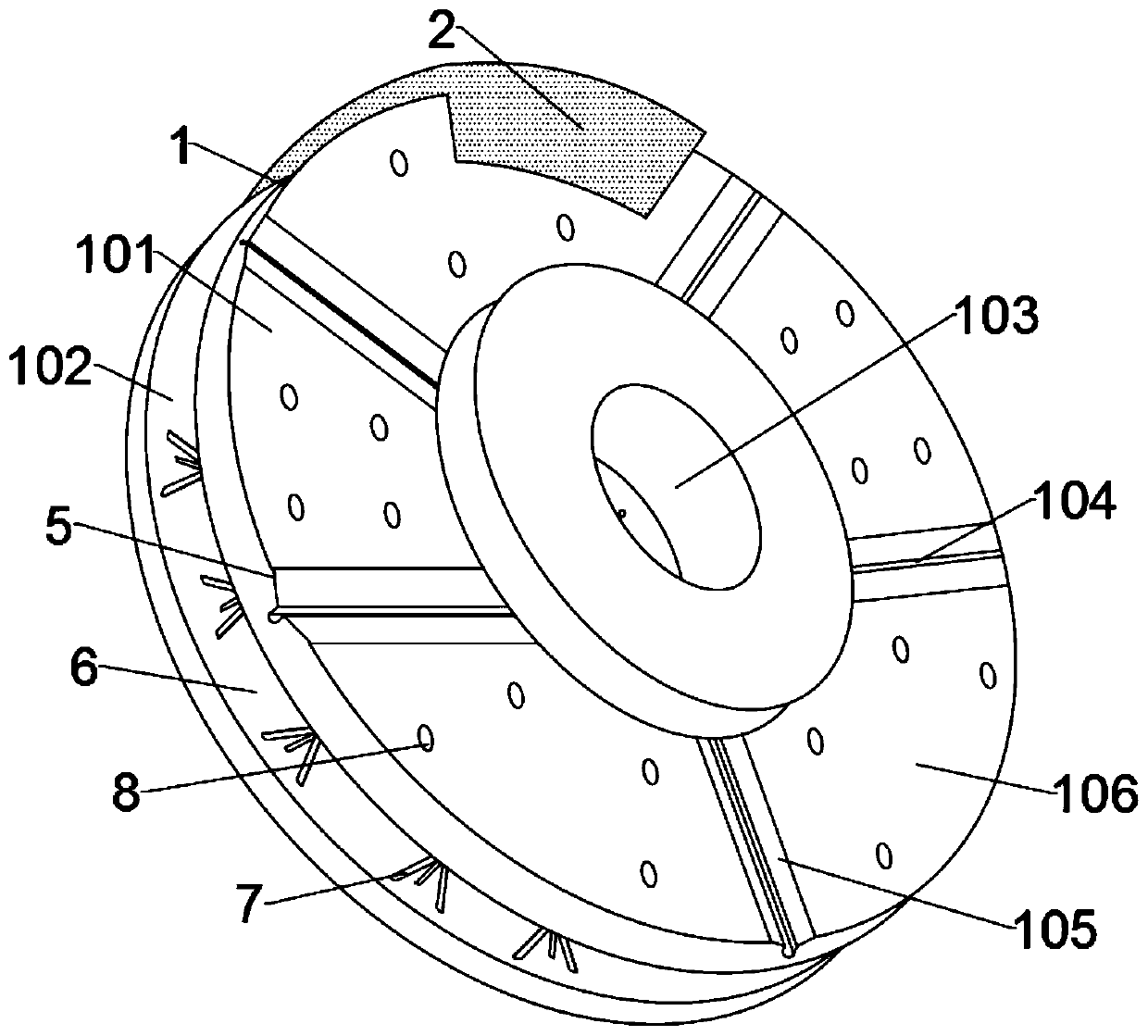 A dual-disc brake disc for a high-performance car